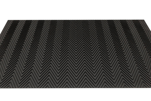 Wycieraczka gumowa M26 dwustronna antypoślizgowa czarna jodełka karo