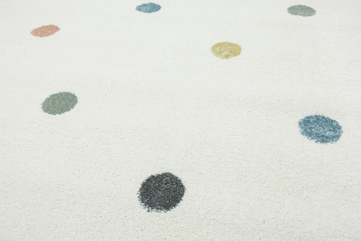 Dywan Dziecięcy Lima C275A cream/lila Krem Kropki