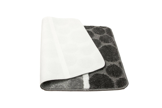 Dywanik Łazienkowy Siena Grey Szary Kropki Paski