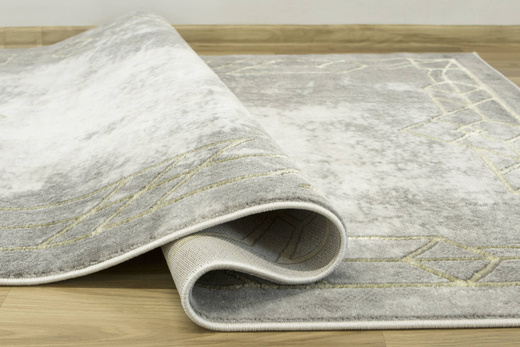 Dywan Felix 9337A l.grey/yellow Marmur Szary Krem Złoty z Ramką