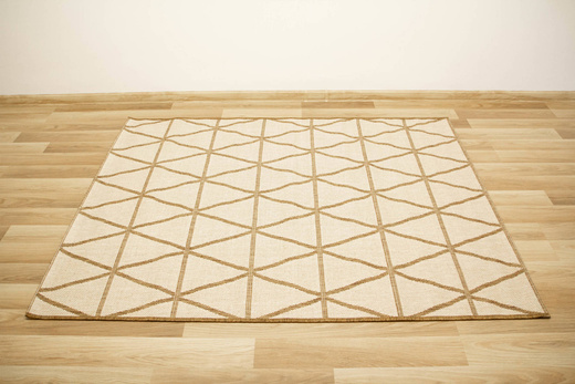 Dywan Płasko Tkany Natura PT 1994/10 Romby Trójkąty Beż