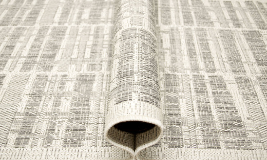 Sznurkowy Chodnik Terra Block 09 Szary Kremowy szerokość 67 cm