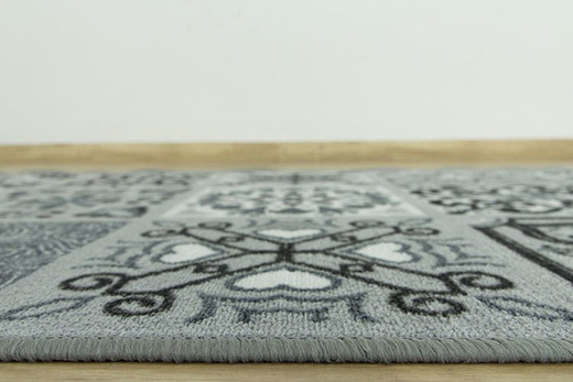 Antypoślizgowy Chodnik Patchwork Szary szerokość 67 cm
