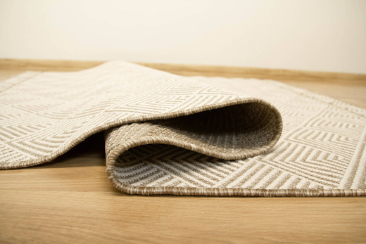 Dywan Dwustronny Sznurkowy Brussels 205740/10610 Linen Beż Krem Romby Outdoor