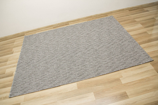 Wykładzina Pętelkowa Genewa 79 Szary Grafit Melanż Gruby Splot Prążki szerokość 4 m