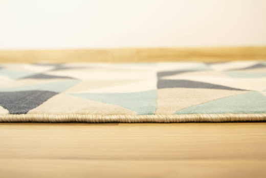 Chodnik Canvas Trójkąty Szary Turkus Granatowy szerokość 80 cm