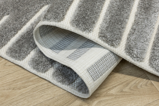 Dywan Shaggy Lula Soft IM43A CNFG4 Cream/Grey Szary Geometryczny Romby Kreski