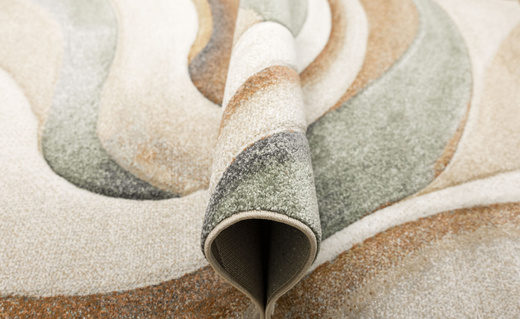 Dywan Agent 40436/610 Multi Krem Miedź Oliwka Fale