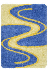 Dywan SHAGGY 0484 l.blue/yellow Żółty Niebieski