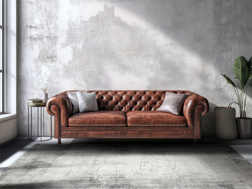 Dywan Nantes NT019G Grey/Grey Szary Krem Ornament Beton