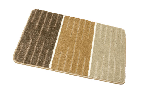 Komplet 2-częściowy Łazienkowy Como Beige Beżowy Krem Pasy