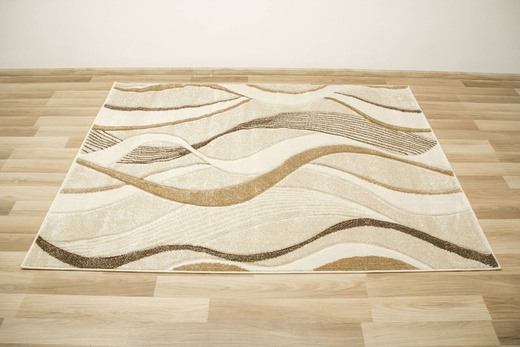 Dywan Amelia B178A cream/beige Beżowy Brązowy Wstęgi Fale