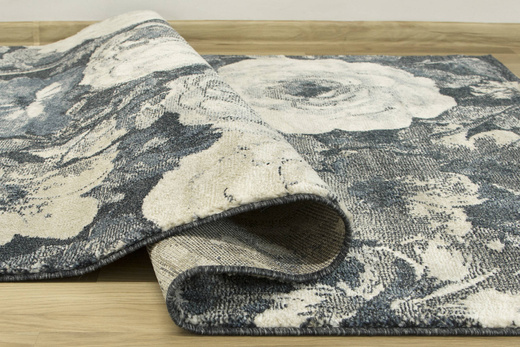 Dywan WORLD 78316/892 Kwiaty Niebieski Beż Krem