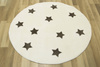 Okrągły dywan Karo 6066A brown/white 23 Krem Brąz Gwiazdki