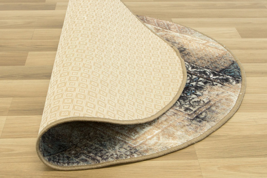 Okrągły Dywan Patchwork HD Beż