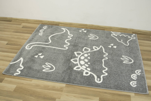 Dywan Dziecięcy Lima C879A l.grey/cream Dinozaury Szary Krem