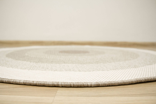 Okrągły Dwustronny Dywan Sznurkowy Brussels 2205195/10610 Linen Beż Krem Koła Outdoor