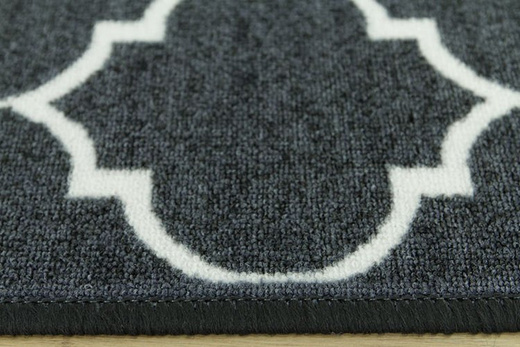 Antypoślizgowy chodnik clover koniczyna ciemny szary szerokość 120 cm