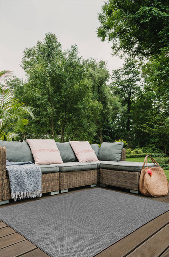 Dywan Dwustronny Sznurkowy Brussels 205668/10010 silver Outdoor