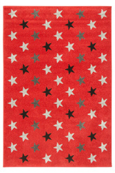 Dywan Fushe 2327 red/black Gwiazdy Czerwony Czarny