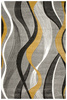 Dywan Amelia B178B grey/d.yellow Szary Żółty Wstęgi Fale