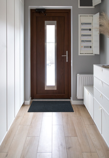 Wycieraczka Antypoślizgowa Tłoczona T-025 Grafit Półkola