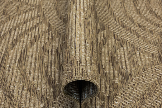 Dywan Sznurkowy Ella ST022A brown/brown Beż Brąz Wachlarze Outdoor