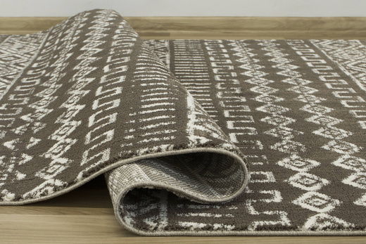 Dywan Karof 2571A brown/white 23 Brązowy Krem Romby