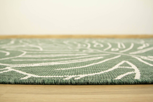 Dywan Dwustronny Sznurkowy Brussels 205625/10510 green w liście monstery Outdoor