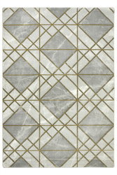 Dywan Diamond K4492G gold/gold Geometryczny Marmurowa Posadzka