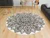 Okrągły Dywan Lima G754A white/black Mandala Biały Czarny