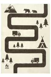 Dywan Karo 6065A brown/white 23 Khave/Beyaz Niedźwiadki Krem Brąz