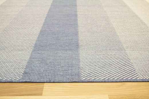 Dywan Dwustronny Sznurkowy Brussels 205248/10310 Ocean Niebieski Krem Pasy Outdoor