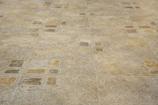 Wykładzina PCV Olympic Capri 2 Płytki Beż szerokość 3 m