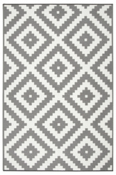 Antypoślizgowy Skandynawski Dywan Romby Szare