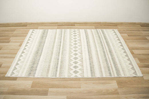 Dywan Cotton C102 Naturel Krem Szay Beż Romby Etno