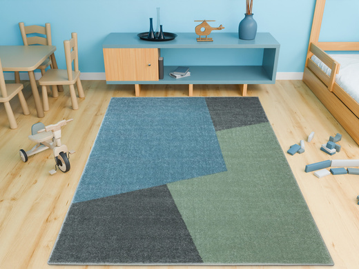 Dywan Dziecięcy Lima M046A blue/green Zielony Szary Niebieski