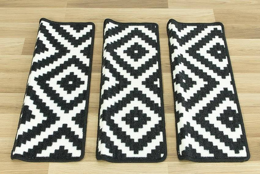 Antypoślizgowe Nakładki prostokątne romby czarny 91