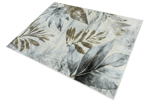 Dywan Ponte N852A l.grey/cream Brąz Szary Listki