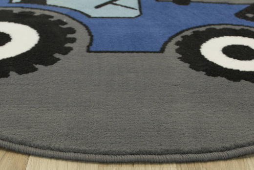 Okrągły Dywan Luna Kids 534457/94911 Niebieski Traktor