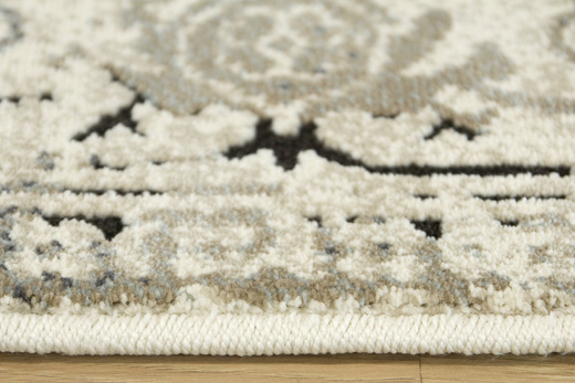 Dywan Boho 37WMW Krem Czerń Ornament