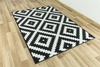Antypoślizgowy Skandynawski Dywan Romby Czarne