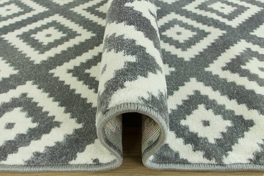 Chodnik Rainbow szare romby 11212/190 szerokość 70 cm