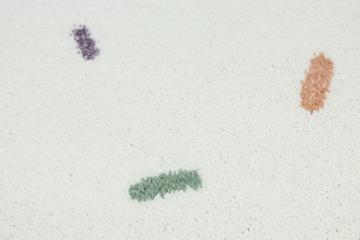 Okrągły Dywan Lima M039A cream/blue Krem Kreski