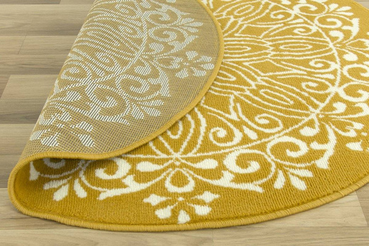 Okrągły Dywan Luna 503788/89955 mustard Musztardowy