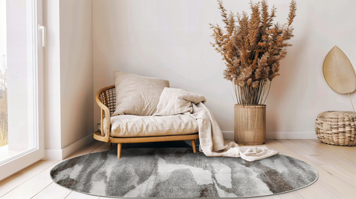 Dywan Owalny Ponte N282A l.grey/d.greyO Szary Brąz