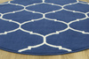 Okrągły Dywan Luna 502682/94955 Niebieski Jeansowy Granat