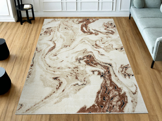 Dywan Bosa K421A cream/somon Kremowy Miedziany Marmur