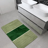 Dywanik Łazienkowy Como Green Zieleń Krem Pasy