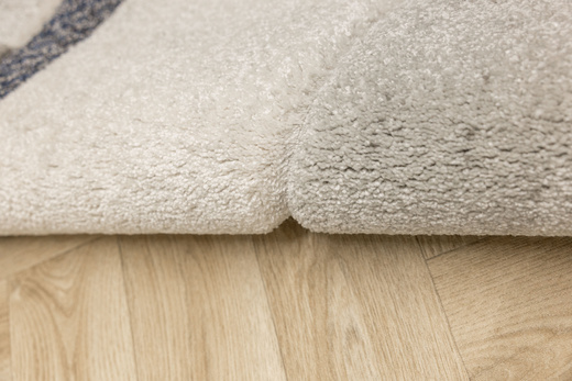 Dywan Kandy N411A l.grey/navy Szary Granatowy Geometria Fryz